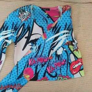 Long sleeve crop top